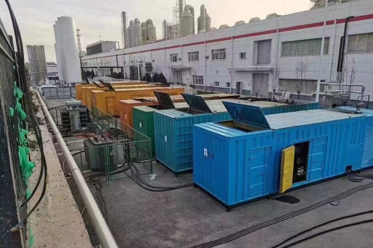 大方发电机租赁施工现场